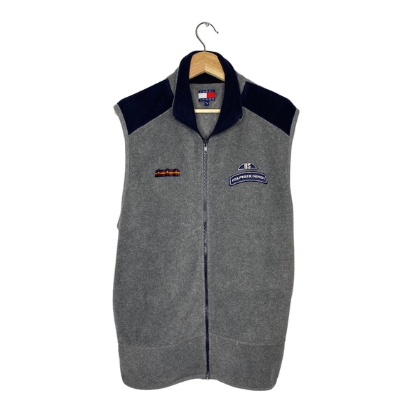 Tommy Hilfiger Denim Vintage Gray & Black fleece - Picture 1 of 9